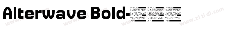 Alterwave Bold字体转换